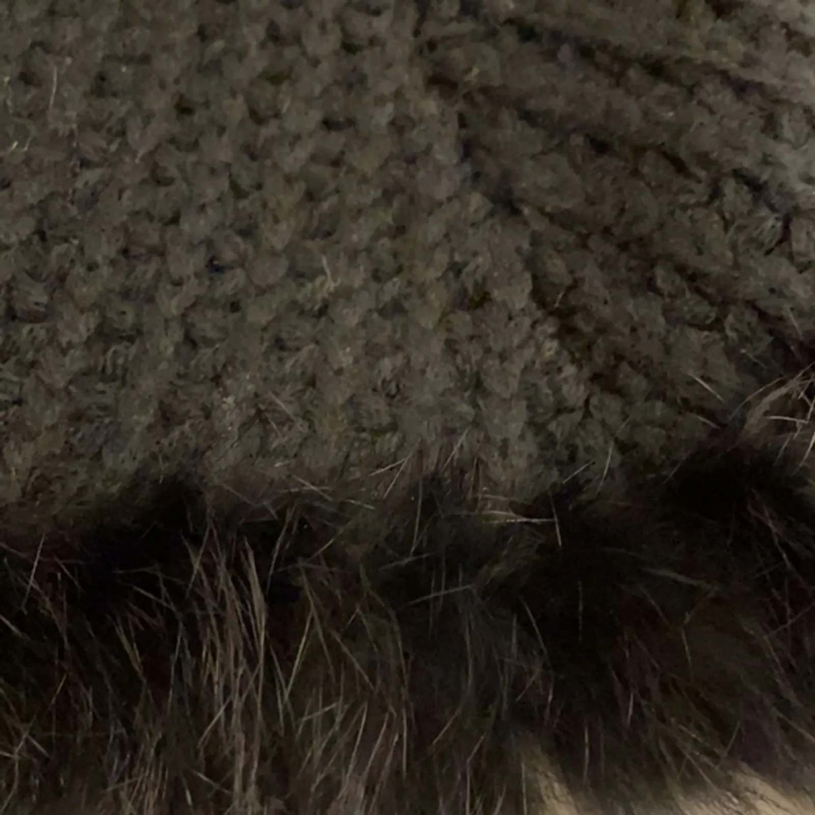 Love Token Knit Black Sweater Vest Shrug Trimmed in Rabbit Fur Womens Size XS - Image 11