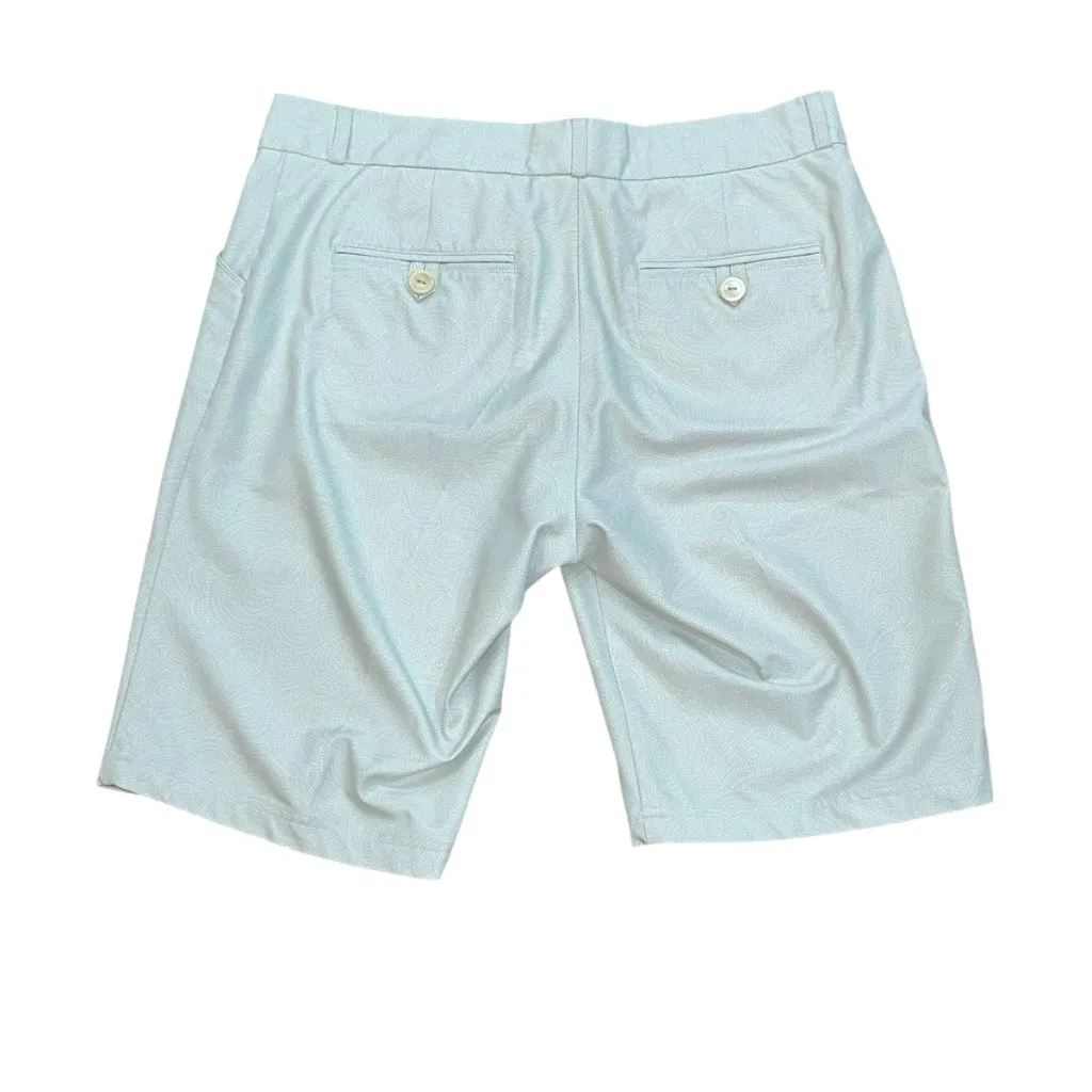 Women‎ Peter Millar Wicking Performance Stretch Golf Shorts Paisley Mint Green 6 - Image 4