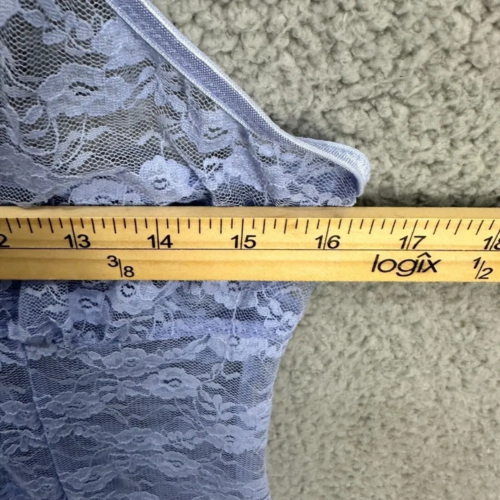 APT.9 Lace‎ Lingerie Babydoll Slip Dress Womens M Purple Sheer Floral Coquette - Image 3