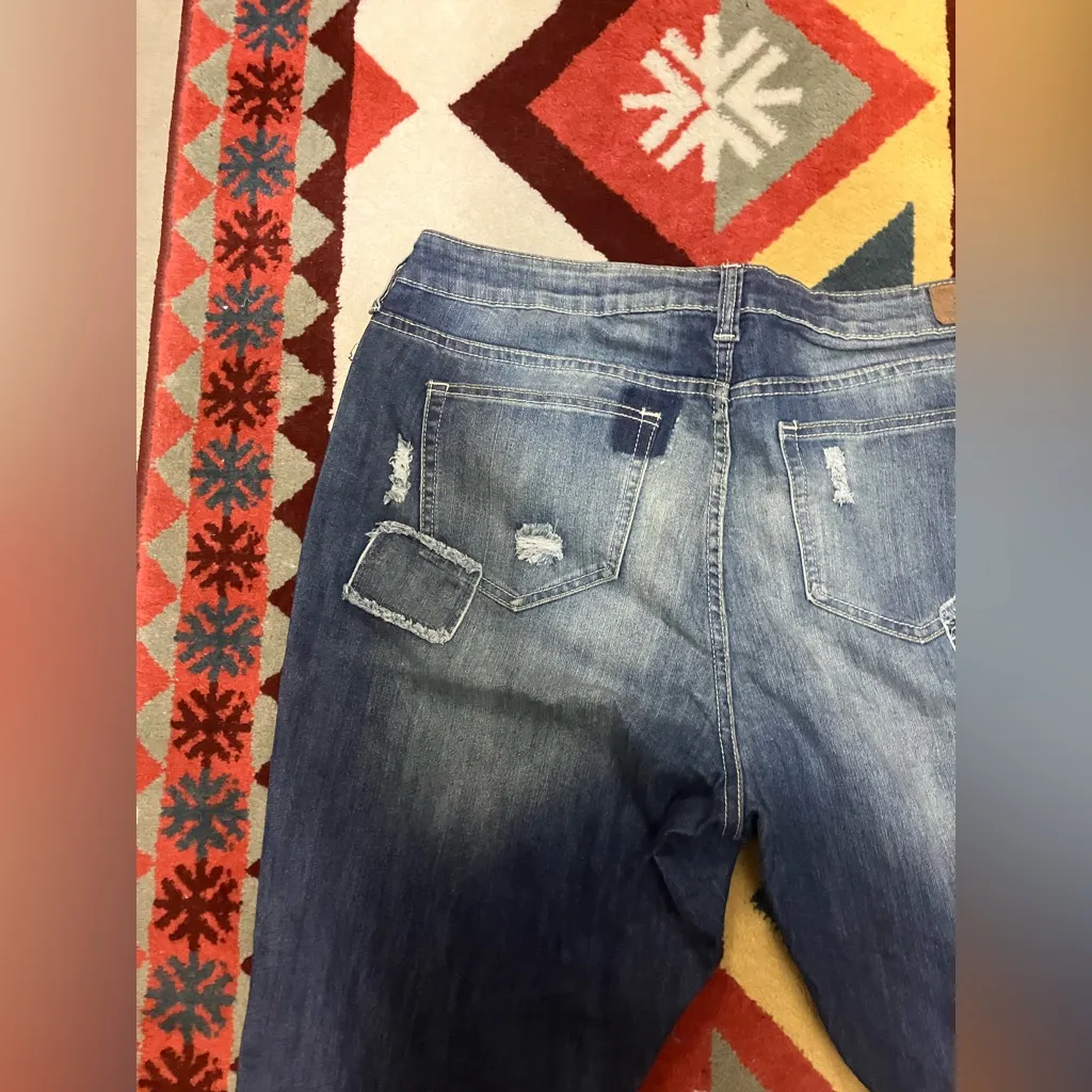 Zco Jeans  Plus Size 20 Boyfriend Patchwork Super Cute Skinny Ankle - Image 12