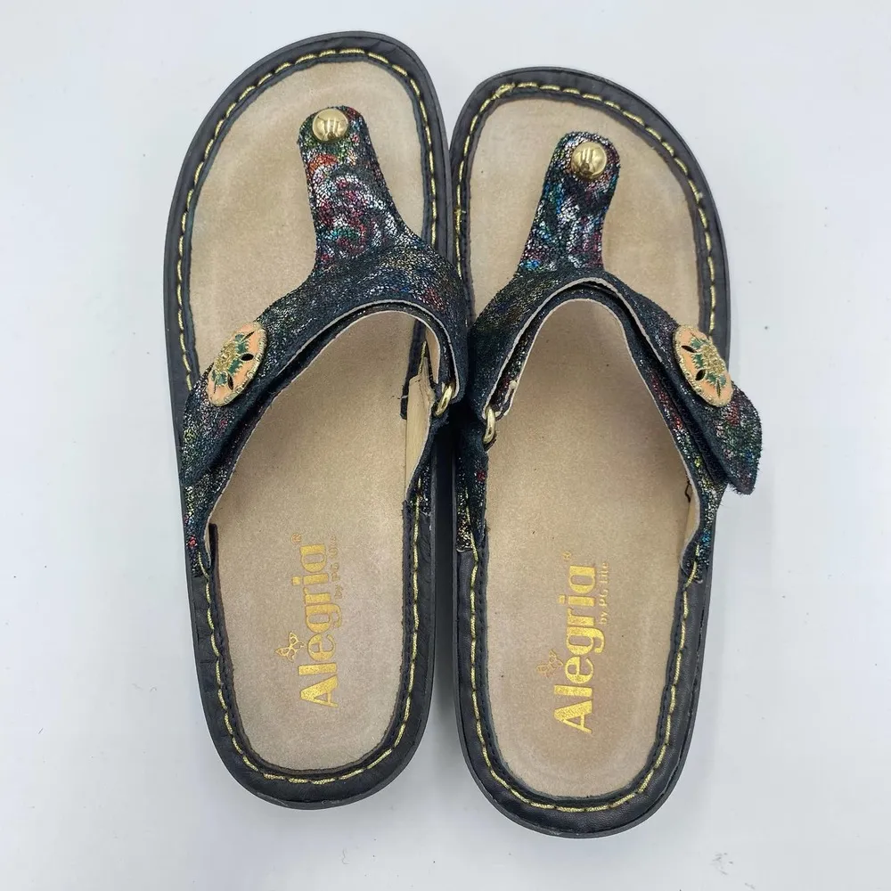 Alegria Women's Multicolor Metallic Carina Veranda Slip On Sandals Size 37 - Image 6