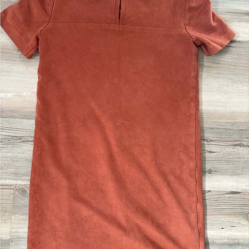 Bershka XS, Rust Orange suede mini dress with short sleeves #minidress - Image 2