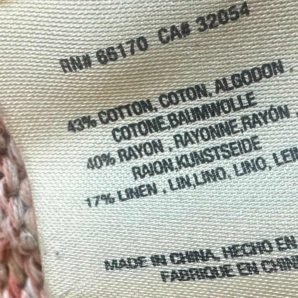 Moth Anthropologie Anita Swing Top Sweater Loose Weave Flowy Boho Size Small Pink - Image 13