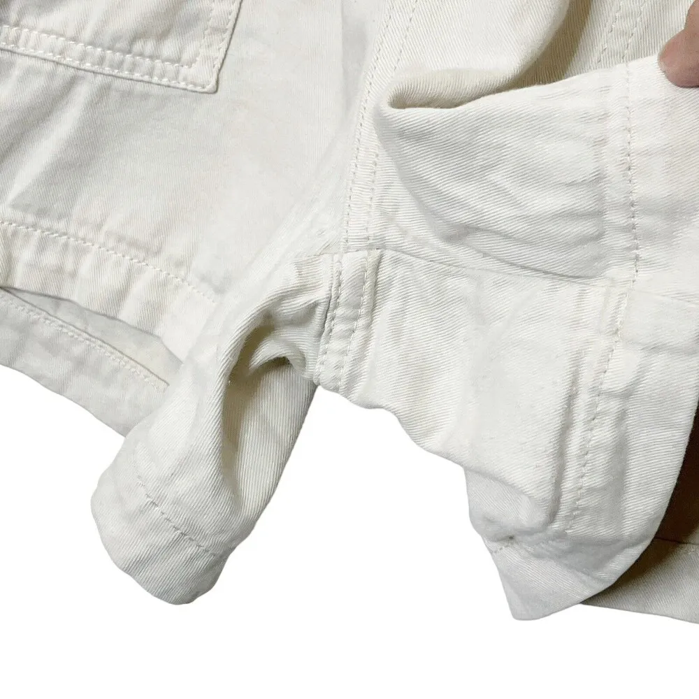 Reformation Pierce Utility Shorts In Almond High Waisted Relaxed Womens Size 30 - Image 6