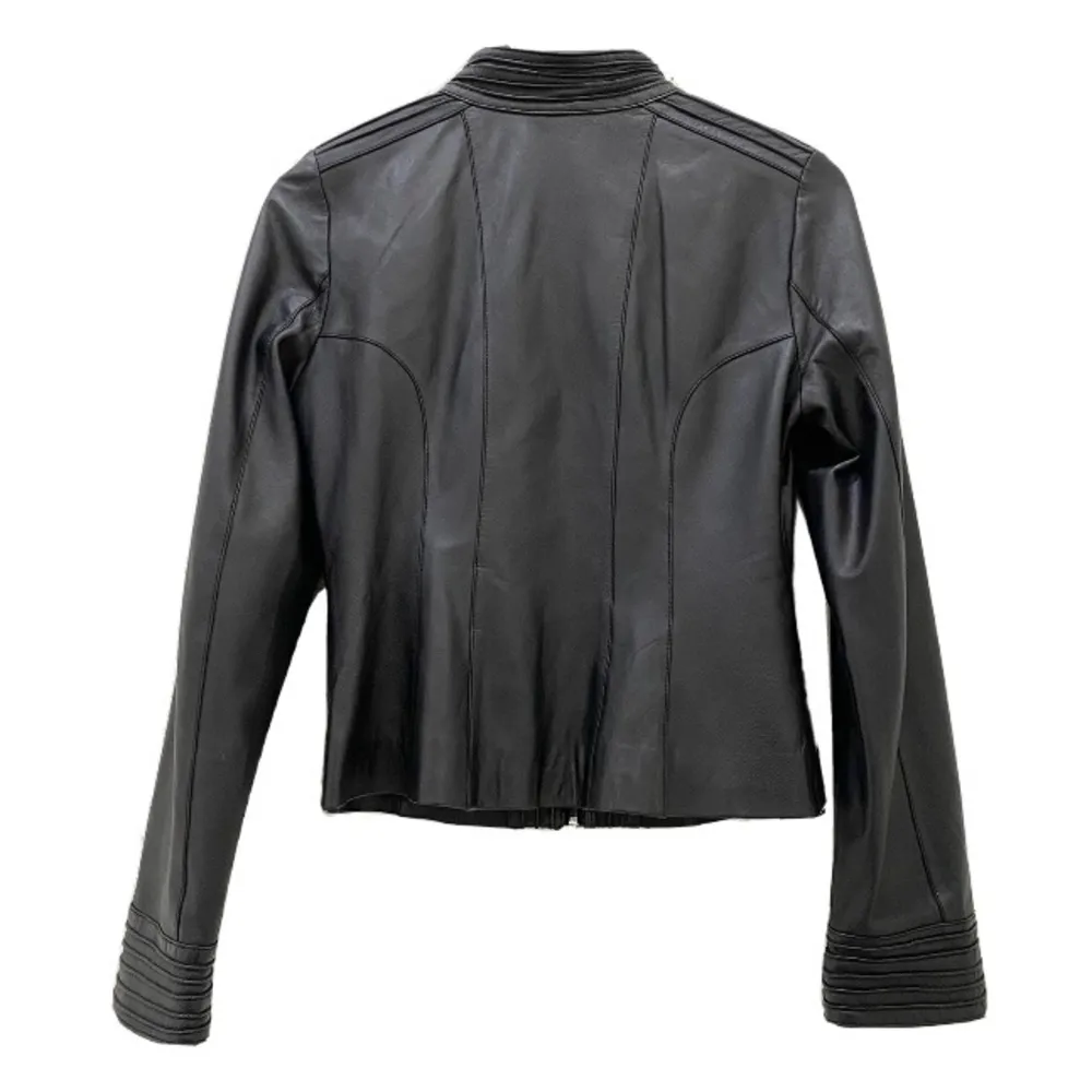 Arden B Black 100% Genuine Leather Moto Jacket S - Image 2
