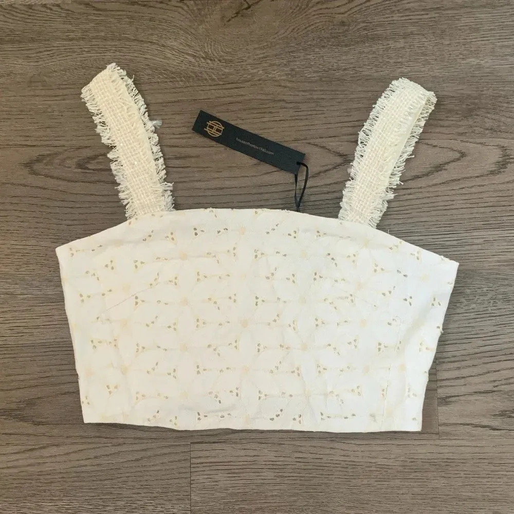 House of Harlow 1960 Eyelet Crop Top - Image 3