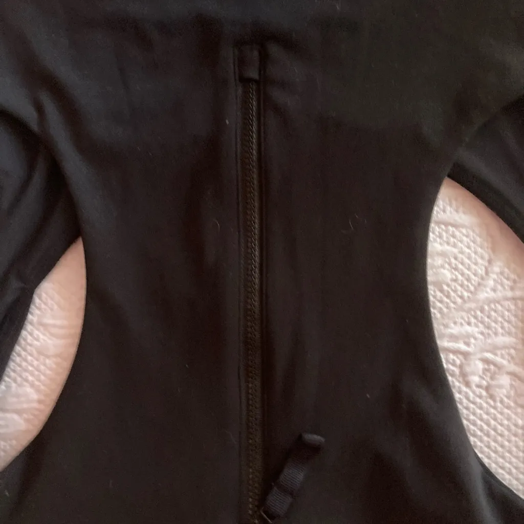 Vuori Performance Set Tennis Dress Black Pleated Skirt  Cutout W/ Shorts XL - Image 9