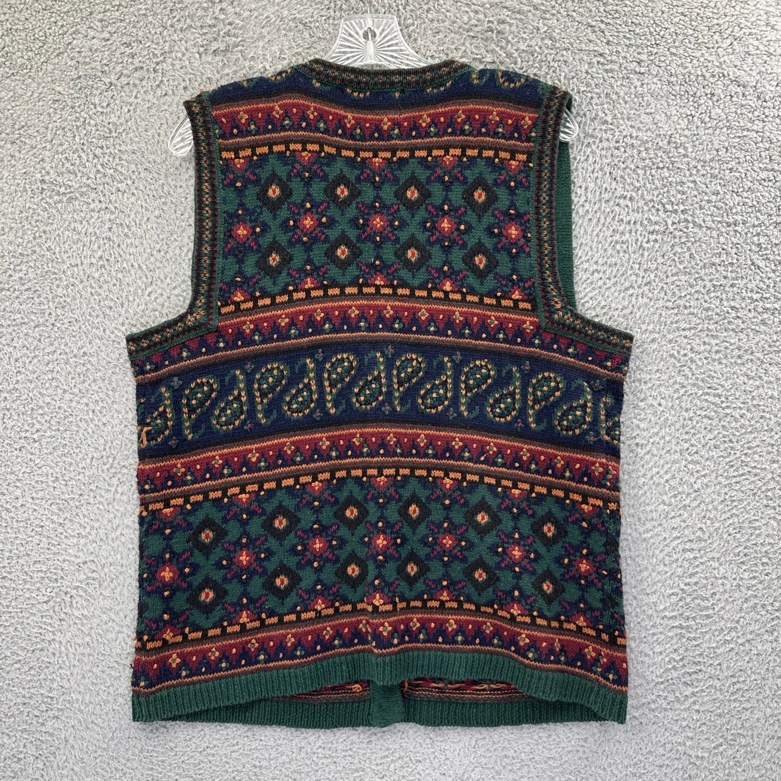 Vintage Chandler Hill Sweater Vest Fair Isle Cottagecore Folk Retro Women Large - Image 2