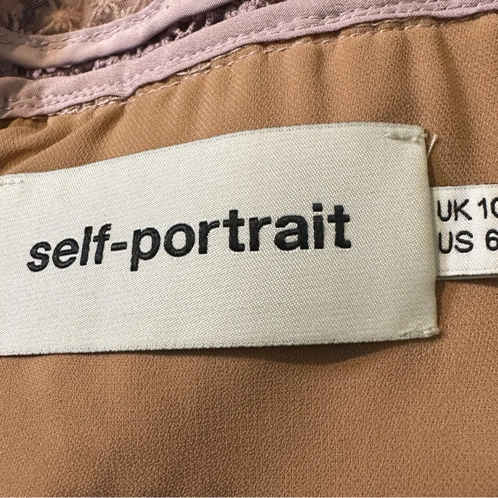 Self Portrait Bellis Mini Dress Lace Ruffle Floral Embroidery Eyelet Feminine 6 - Image 14