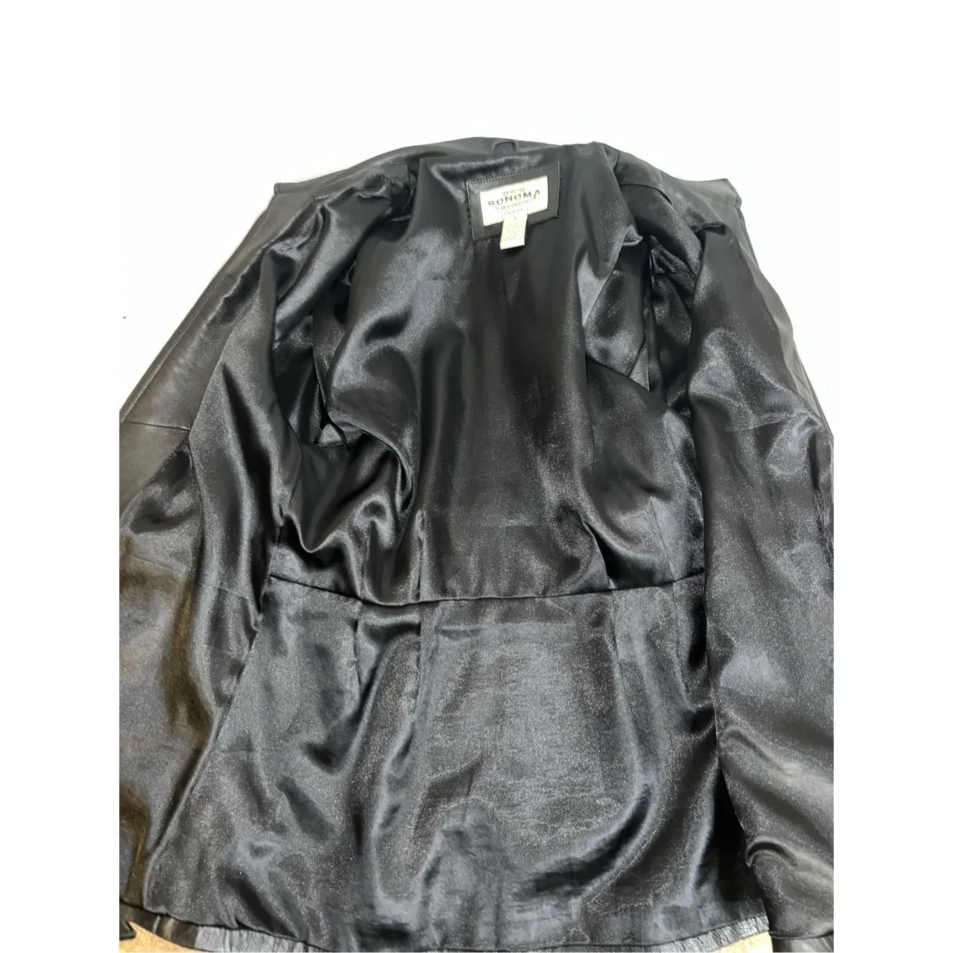 Women’s SONOMA LAMBSKIN Leather Jacket Pockets SMALL - Image 9
