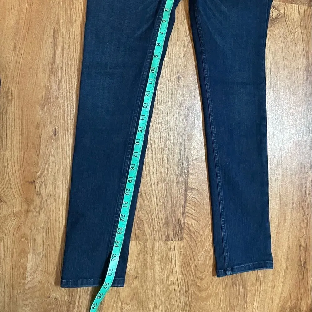 We the free high rise belted dark wash skinny jeans sz 26 - Image 5