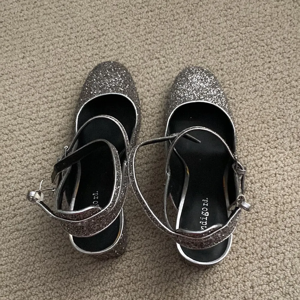 NEW J. Crew Indigo Rd Glitter Strappy Block Heel Sandals High Heels Size 8 NWOB - Image 5