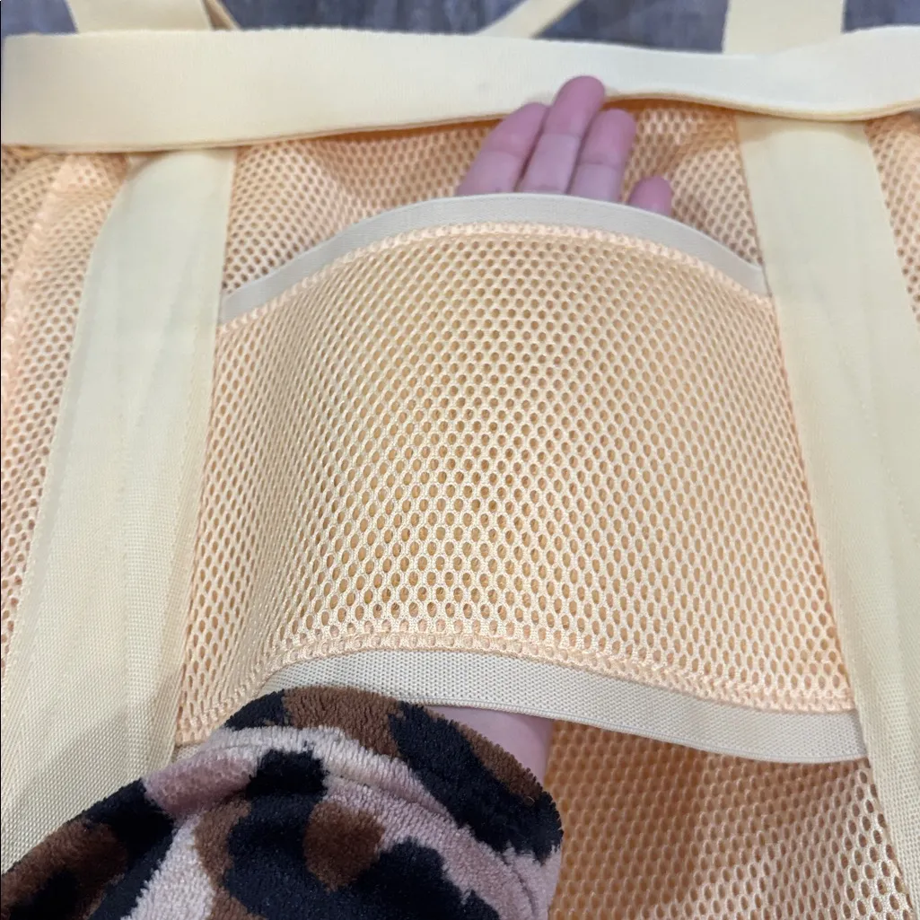 Dagne Dover Landon Carryall Bag Yellow Air mesh zip XL Extra Large Pollen Color - Image 5