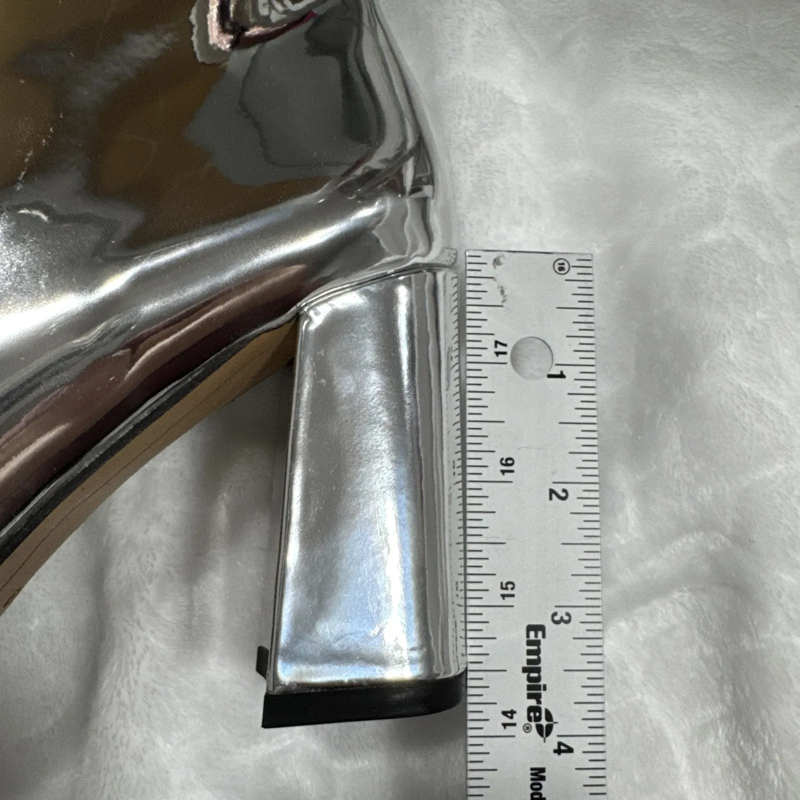 Matiko Lucinda Womens Silver Pointed Chunky Block Heel Boots Size 39 Glam Party - Image 8