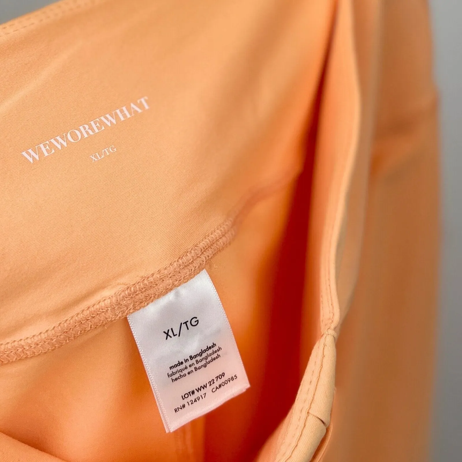 WeWoreWhat Lace Up Biker Shorts Revolve Athleisure High Waist Orange XL NWT - Image 9