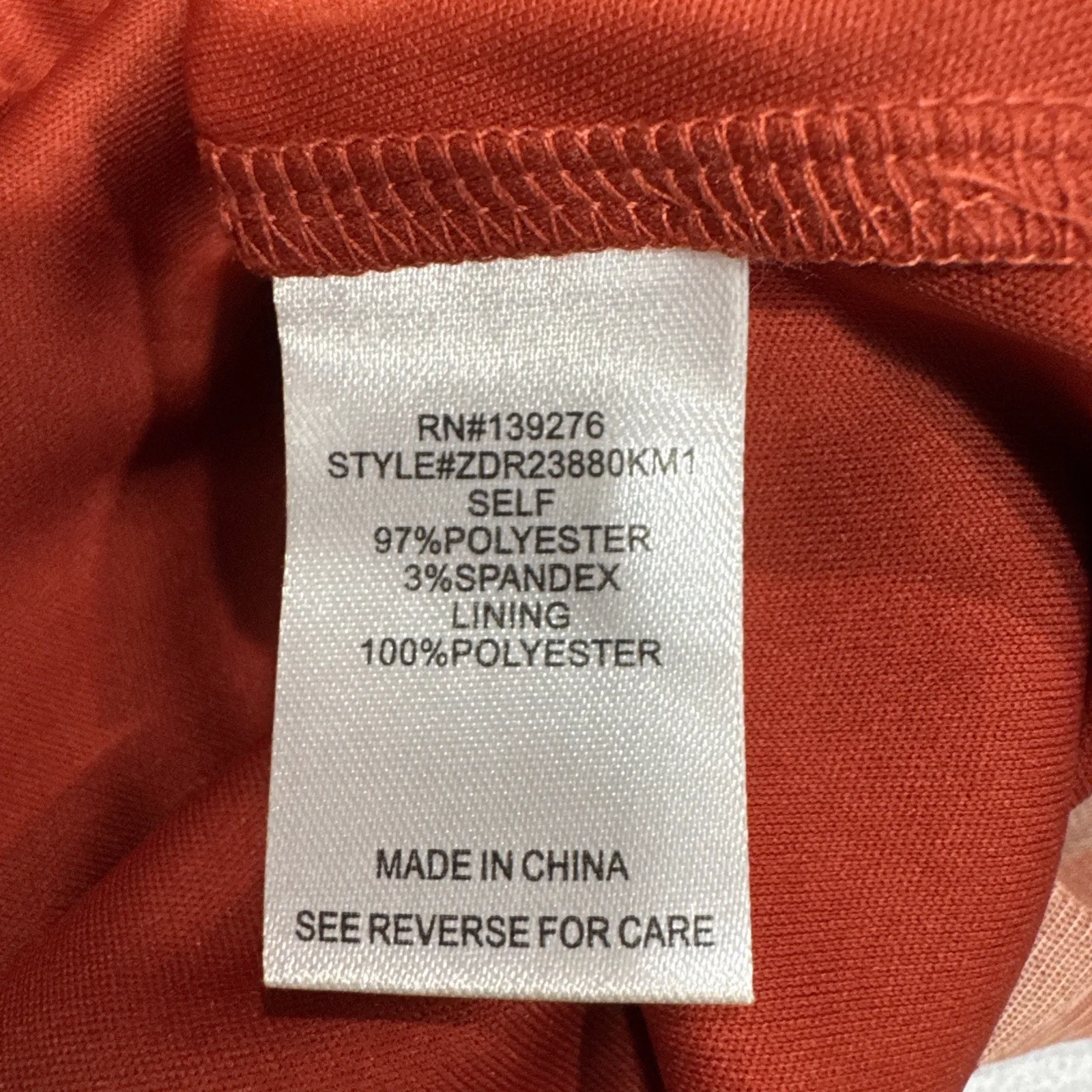 DR2 Daniel Rainn Floral Print Blouse Rushed Long Sleeve Top Small Orange Brown - Image 4