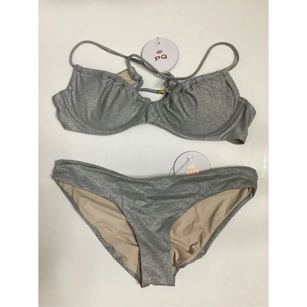 New Pilyq silver bikini. Small. Retails $169 - Image 7
