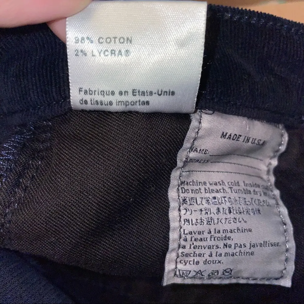 AG Adriano Goldschmeid The Stilt Cigarette Leg Corduroy Pants Size 26R - Image 9