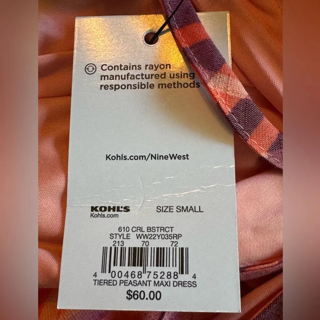 Nine West Pink Halter Maxi Sundress - Image 7