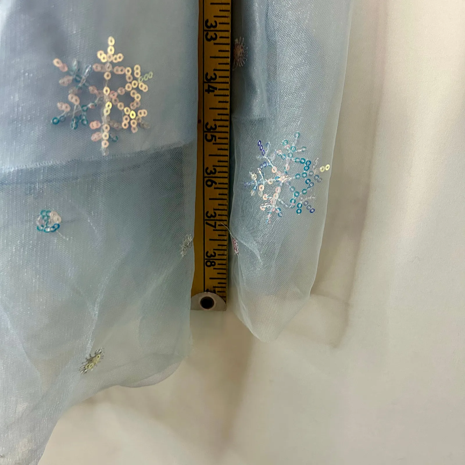 EleStory Women’s Tulle Snowflake Sequin Maxi Skirt Light Blue Size Small NWT - Image 6