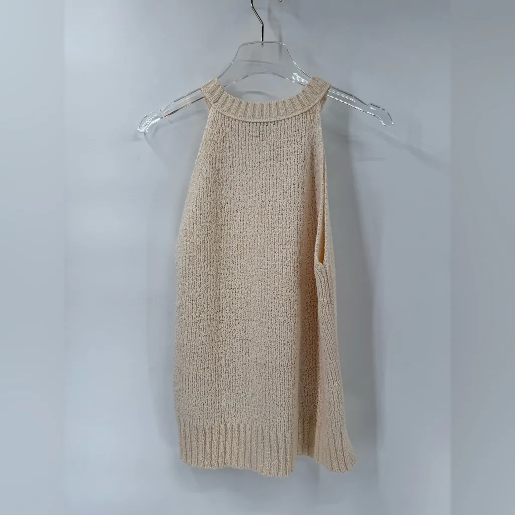J crew cream High-neck sweater-tank size medium - Image 3