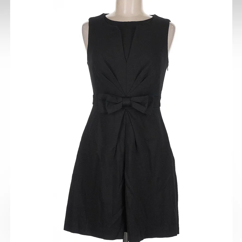 Trina Turk Black Front Bow Sleeveless Cocktail Party Holiday Dress Size 6 Small - Image 9
