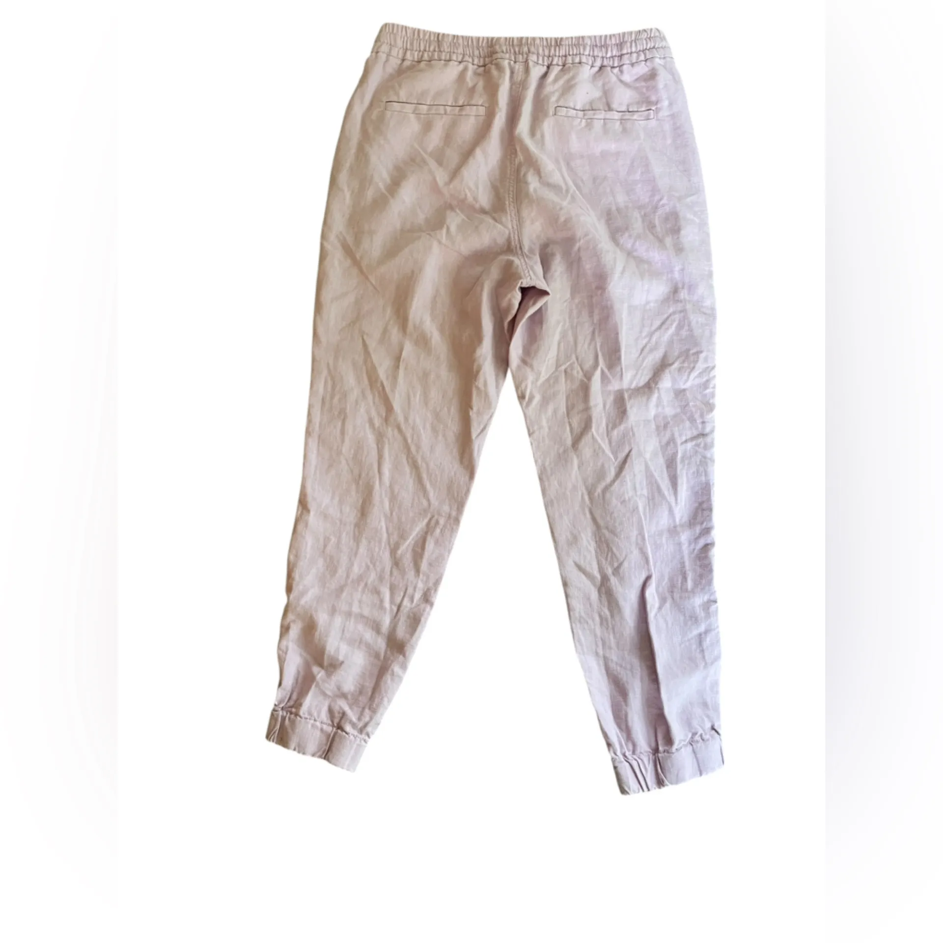 NEW J. Crew Linen Blend Drawstring Waist Joggers Size 4 - Image 3