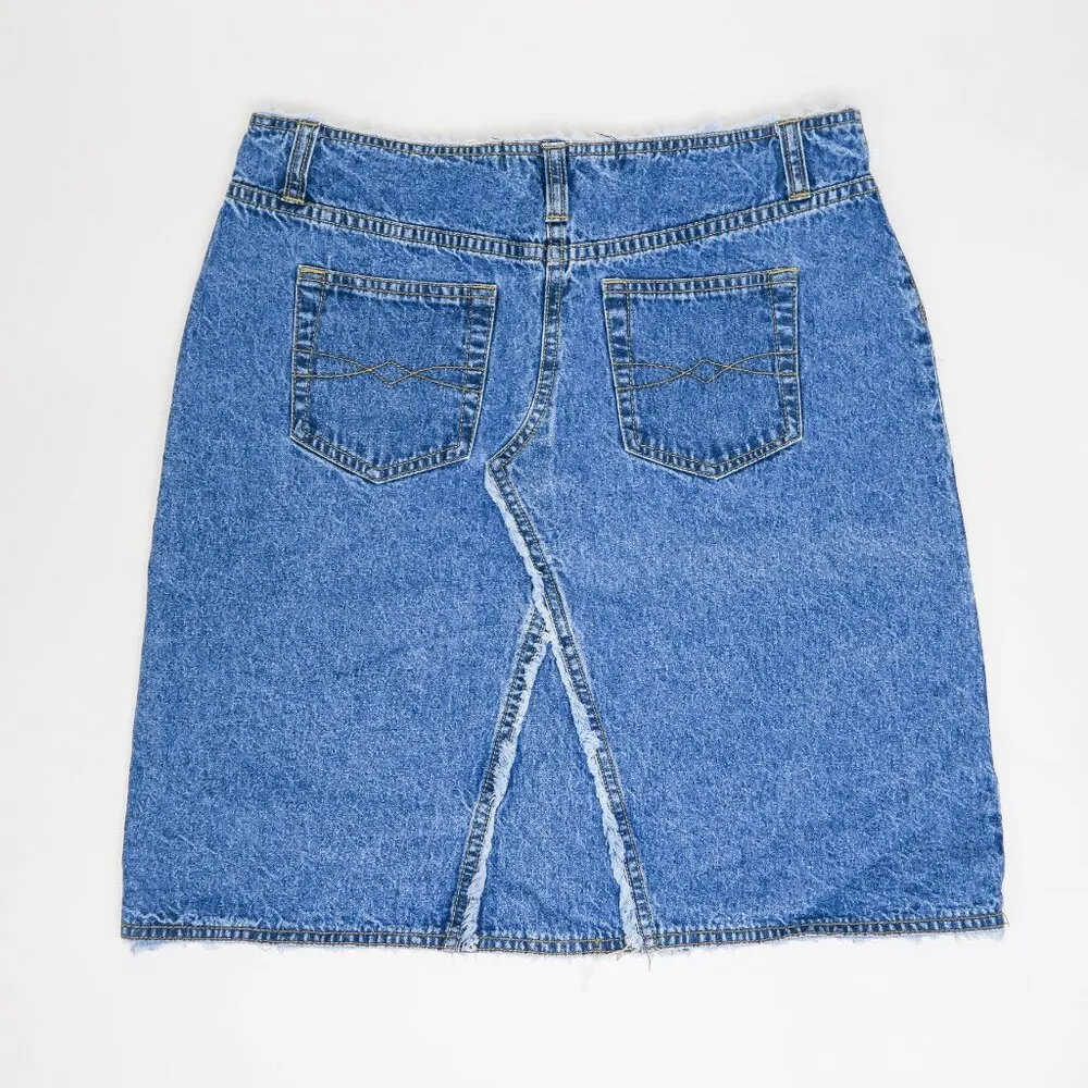Vintage Y2K Faded Glory Missy Denim Pencil Skirt - Image 7
