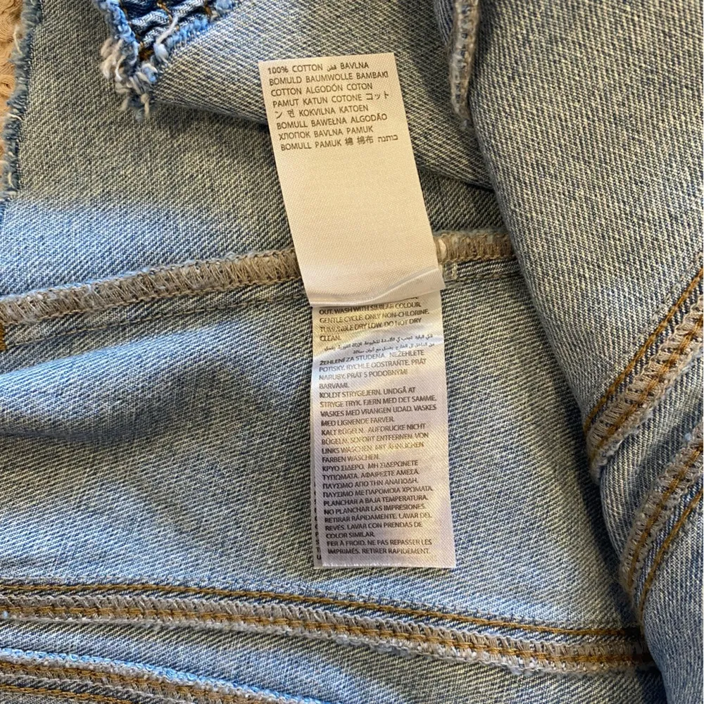 Edikted Denim Strapless Corset Bustier Top - Image 6