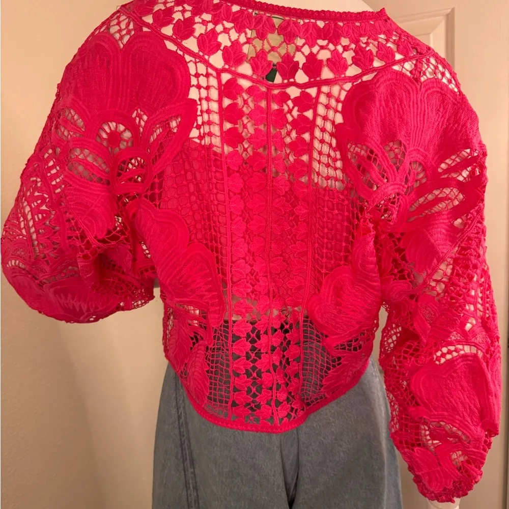 Pink Lace Women's Top - Image 3