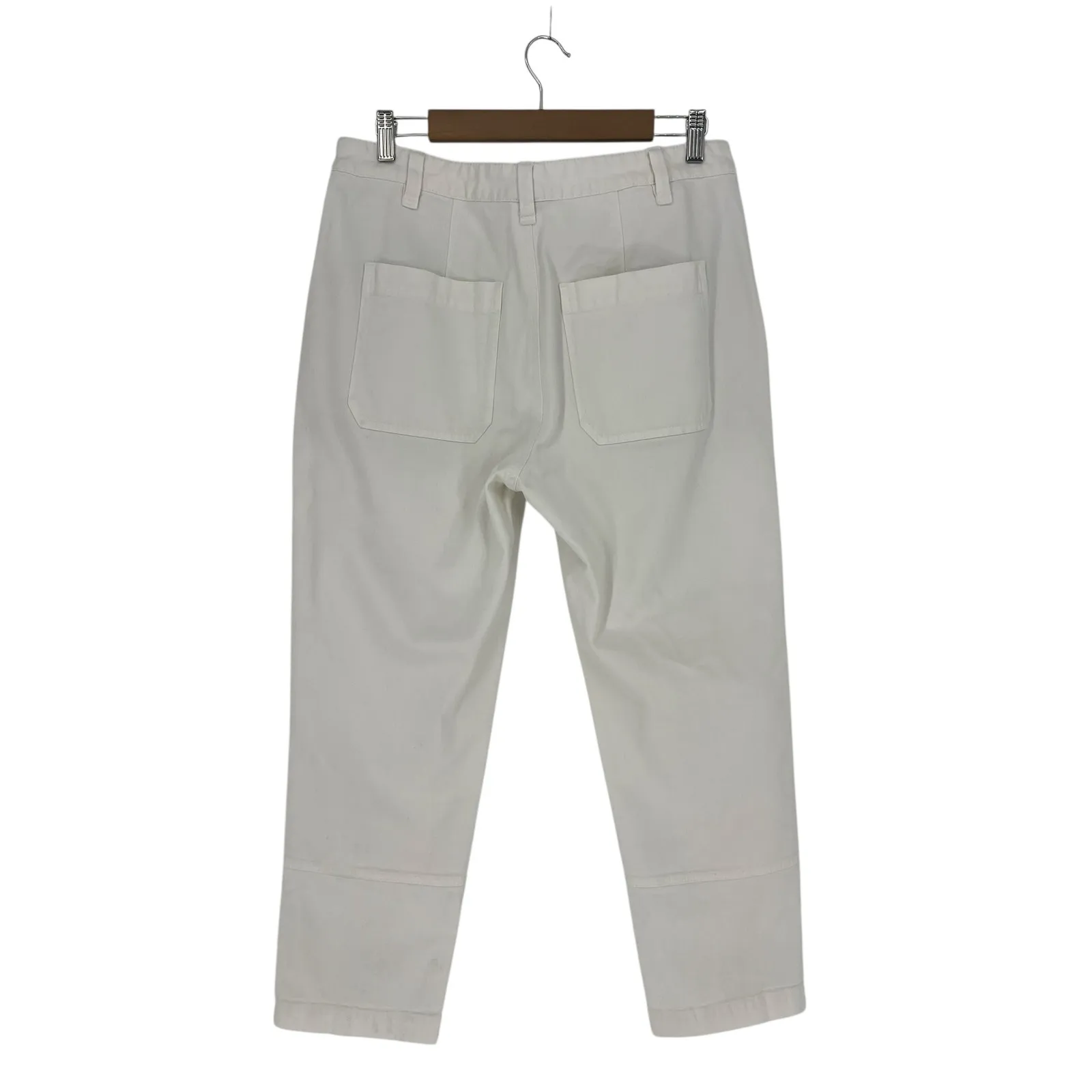 Brunello Cucinelli White Patch Pocket Utility Cotton Pants - Image 8