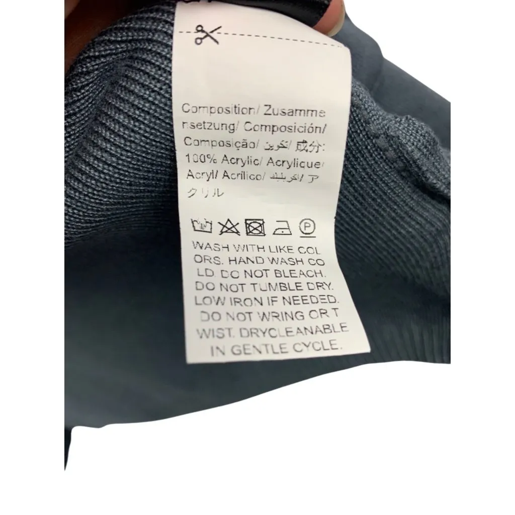 Shein Womens Hooded Knit Cardigan L Gray Acrylic Blend - Image 5