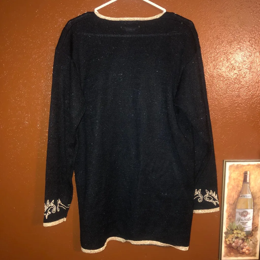 Vintage Jaclyn Smith Beaded Formal Chic Business Sweater Size Medium - Image 5