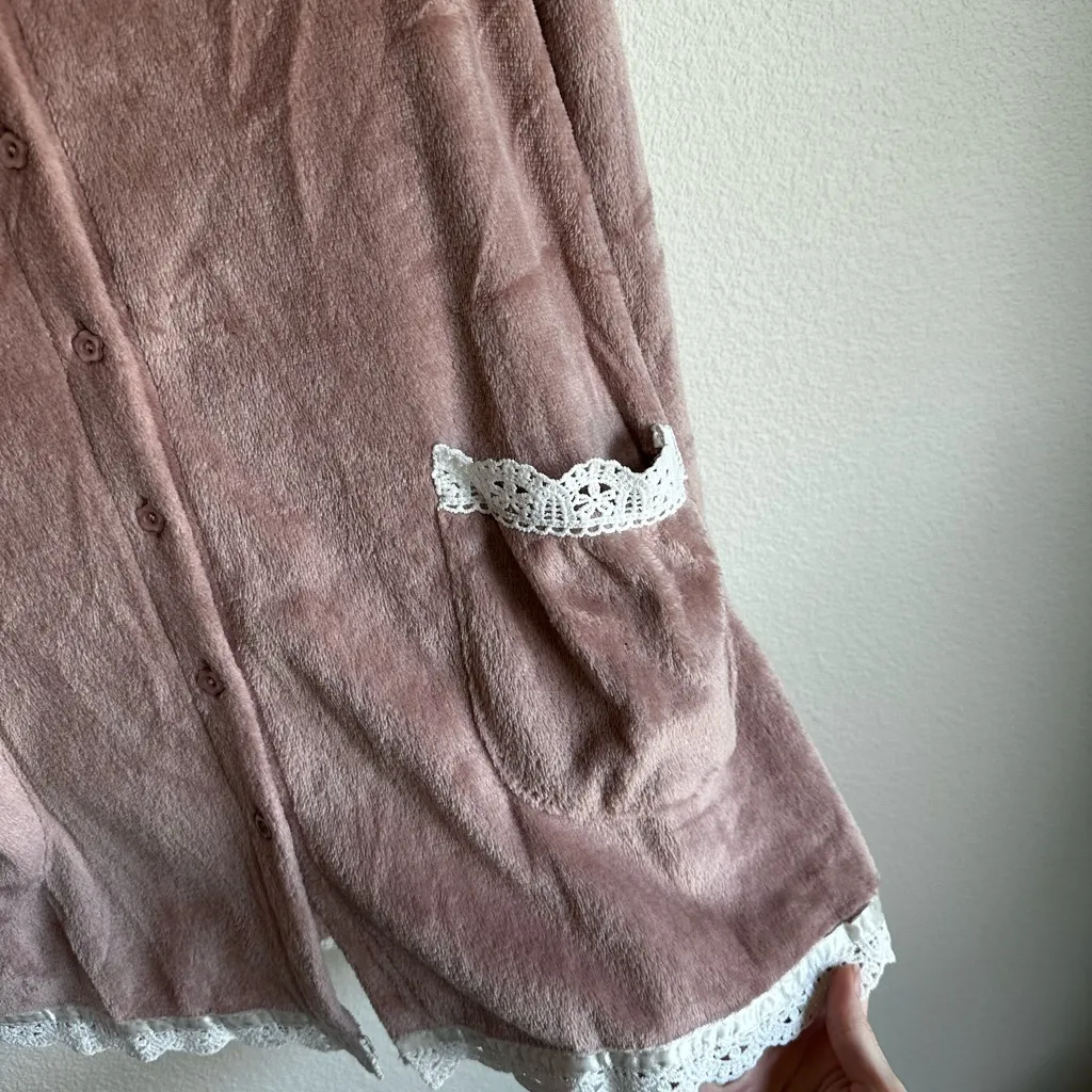 POL Lace-Trimmed Mauve Jacket - Image 3