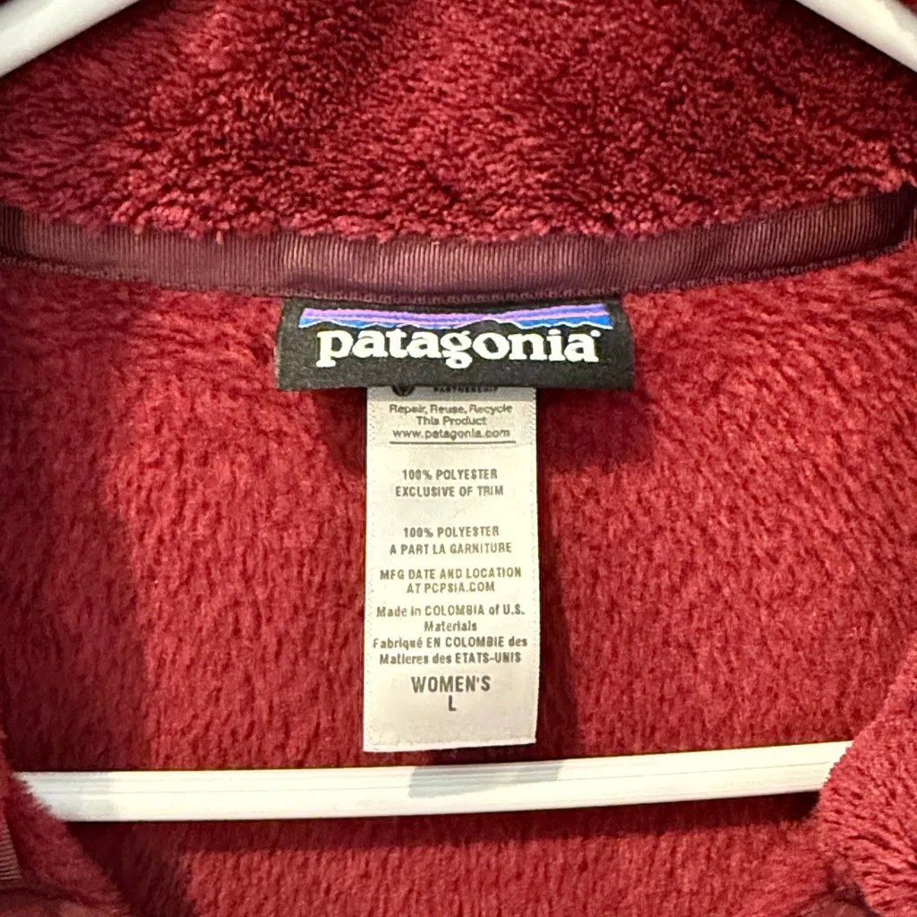 Patagonia Re-Tool Snap-T Maroon Fleece Jacket Size Large - Image 6