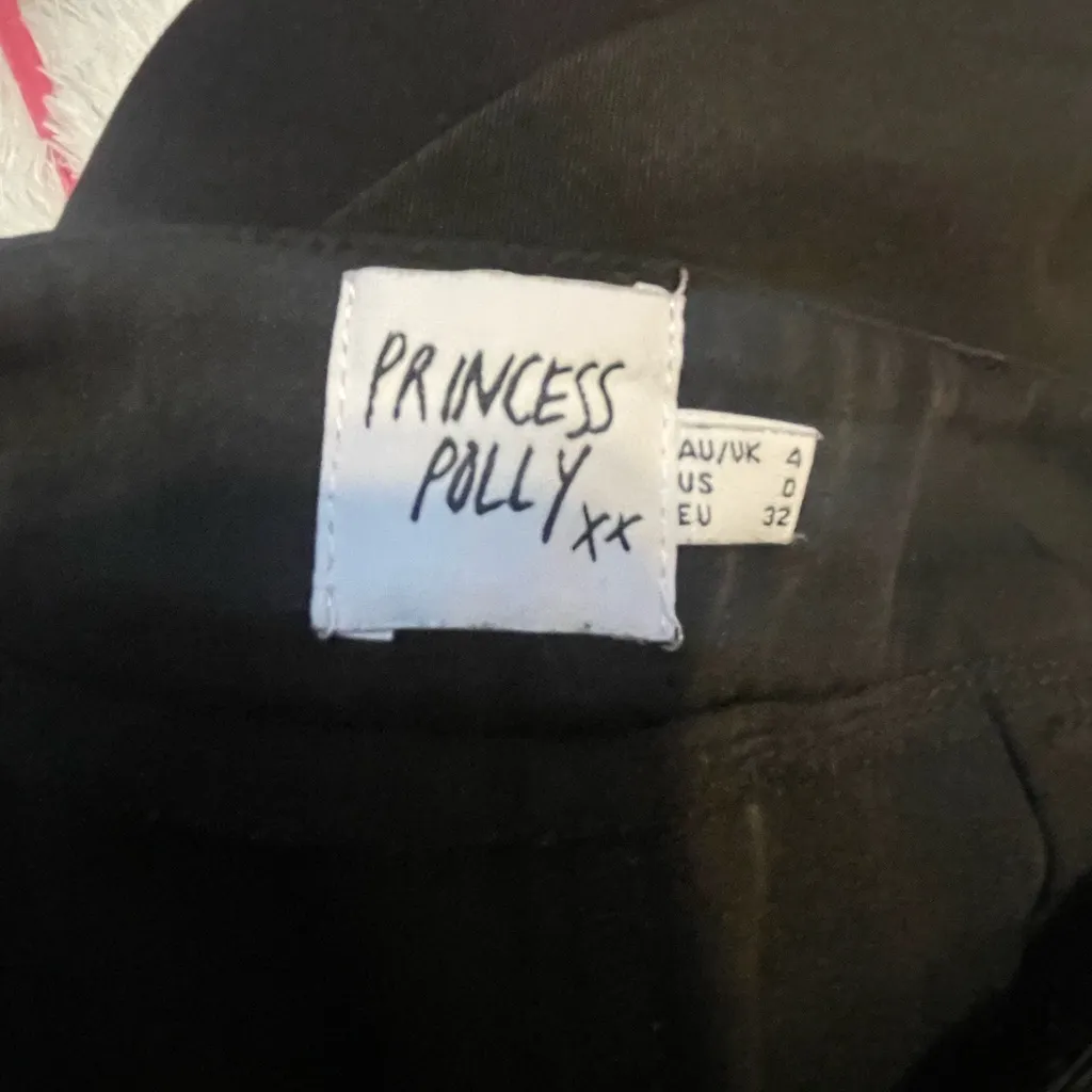 Princess Polly black trousers work pants slacks womans size 0 - Image 7