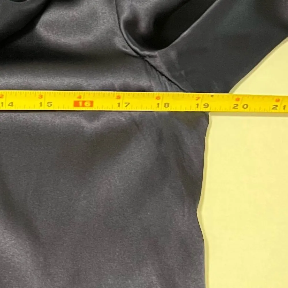 Ted Baker Pleated Silk Tunic Navy Blue Size Medium (Ted Baker Size 3) - Image 10