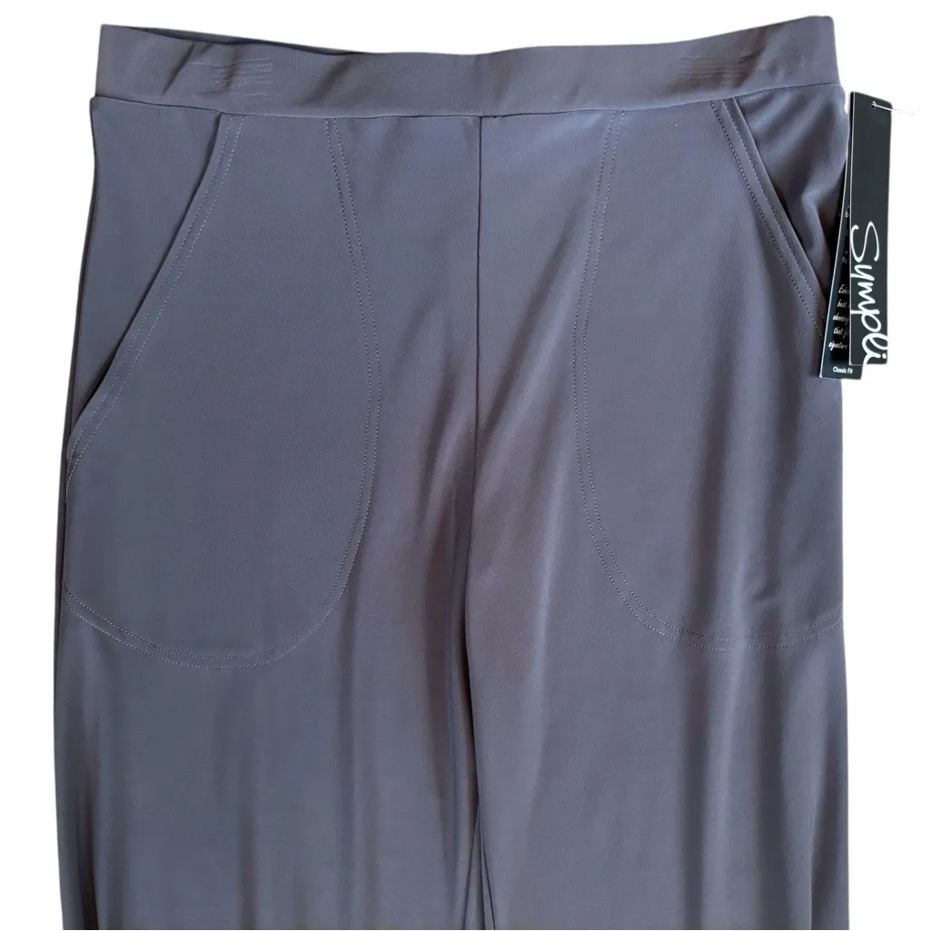 Sympli Pivot Pant 10 Titanium Gray Classic Fit Banded Pleated Ankle NWT Slinky - Image 4