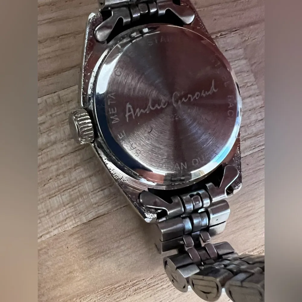 Andre Giroud Ladies Watch Blue Dial Stainless Steel Bracelet and Hands Date Wndw - Image 5