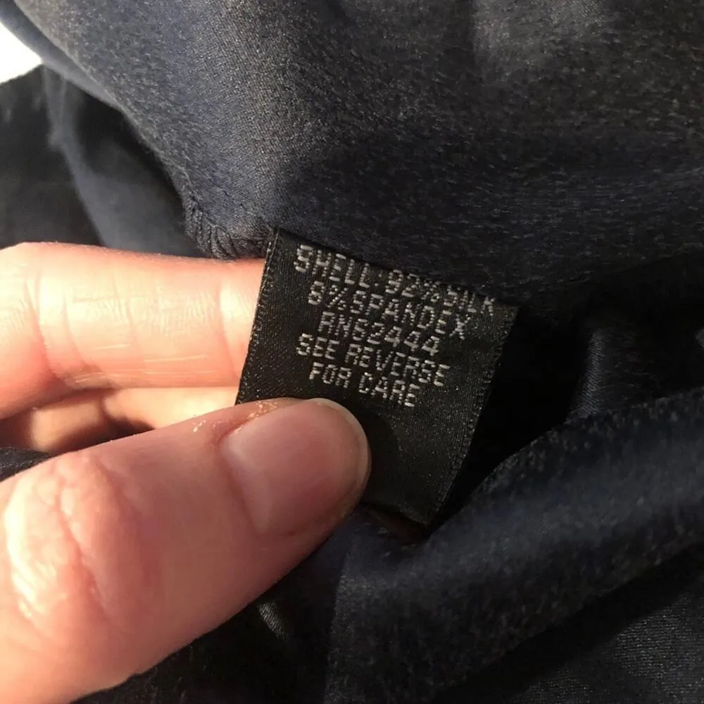 Nicole Miller Artelier Black Silk Open Back Dress Womens S Cocktail Mini Draped - Image 4