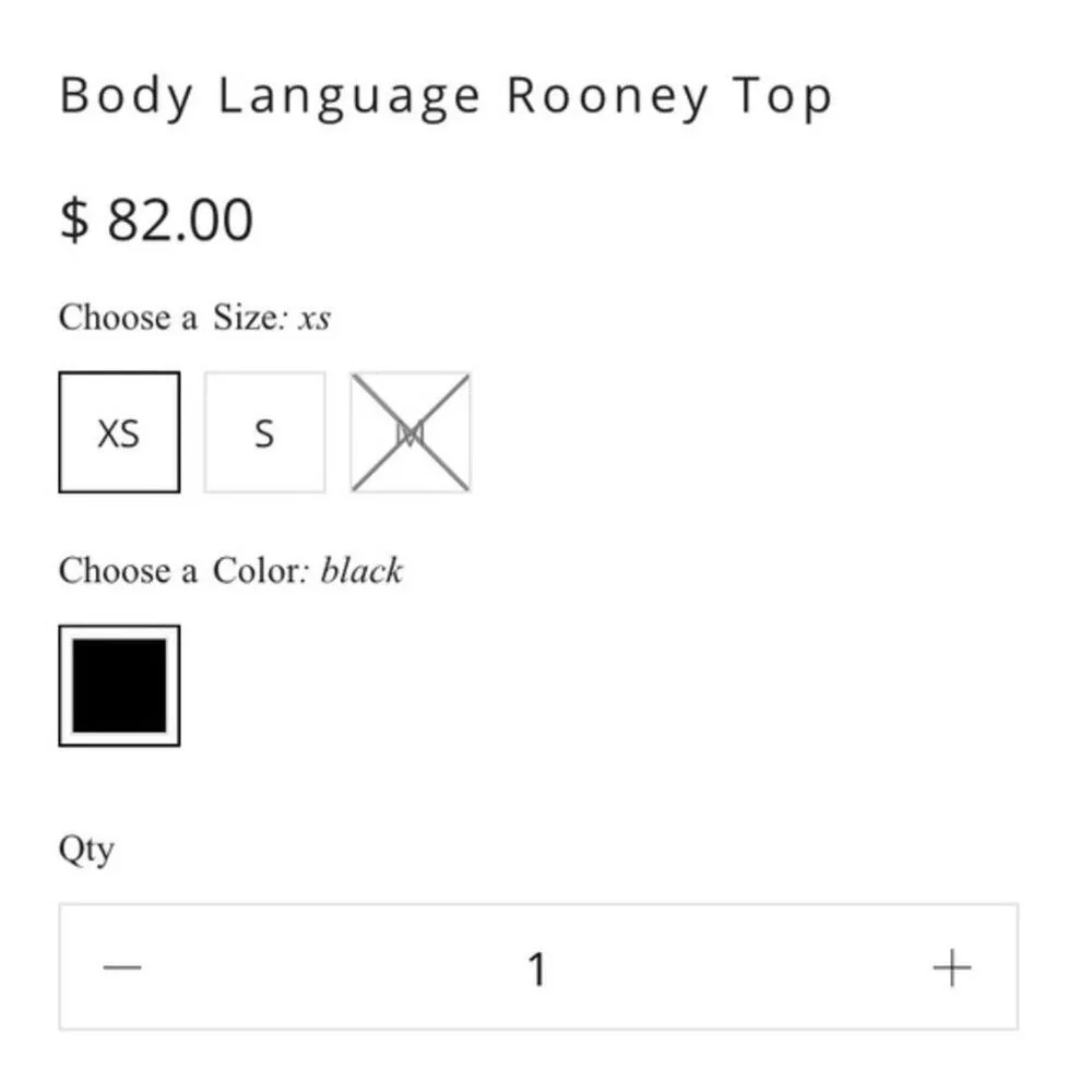 NWT Body Language Rooney bra top revolve Black Size XS - Image 3