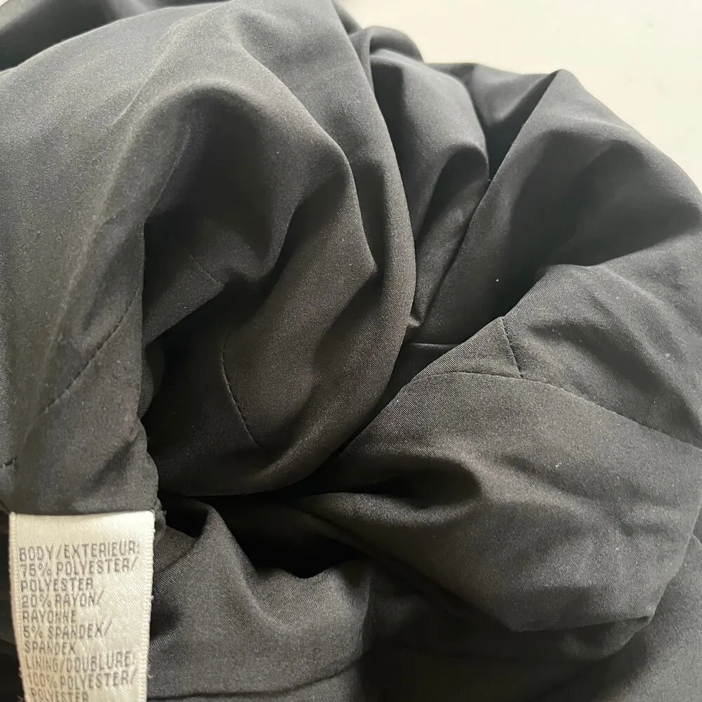 Mikael Aghal Vintage Black Sheer Lace Long Sleeve Button Front Sheath Dress 10 - Image 10