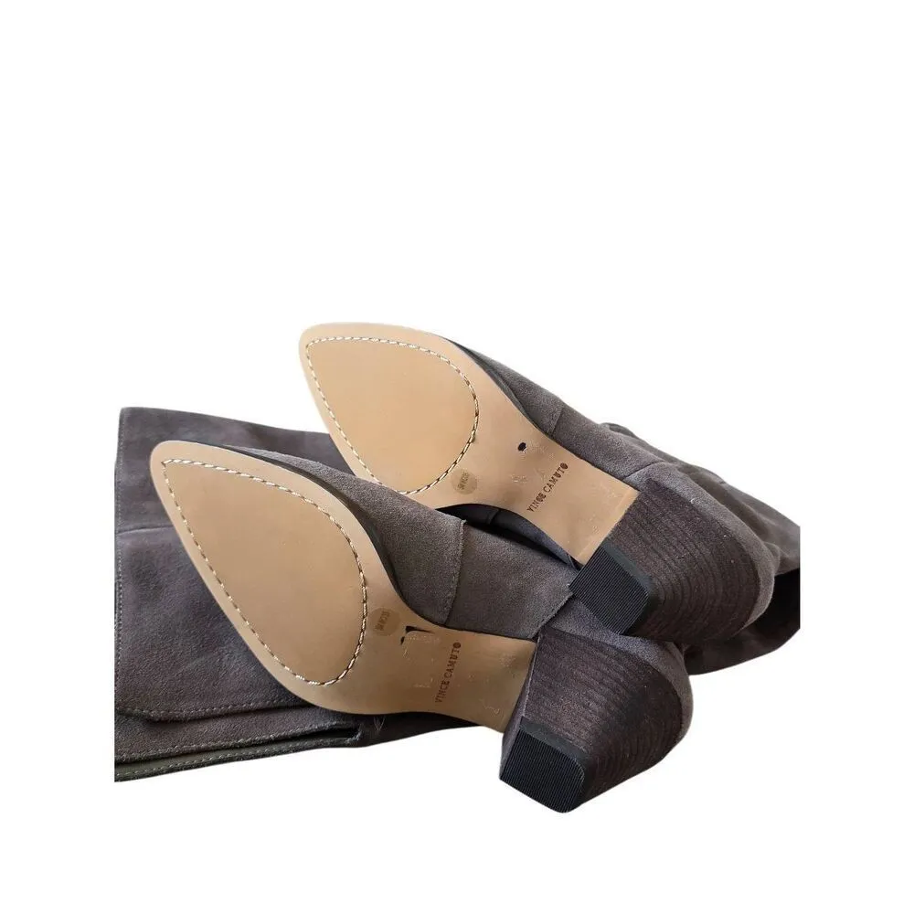 Vince Camuto Over The Knee Boots Leather Size 5 Wide Calf Block Heel NEW - Image 9