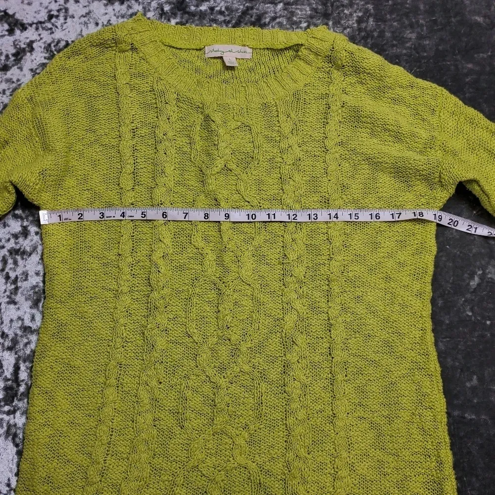Staring at Stars Cable Knit Neon Sweater - Image 3