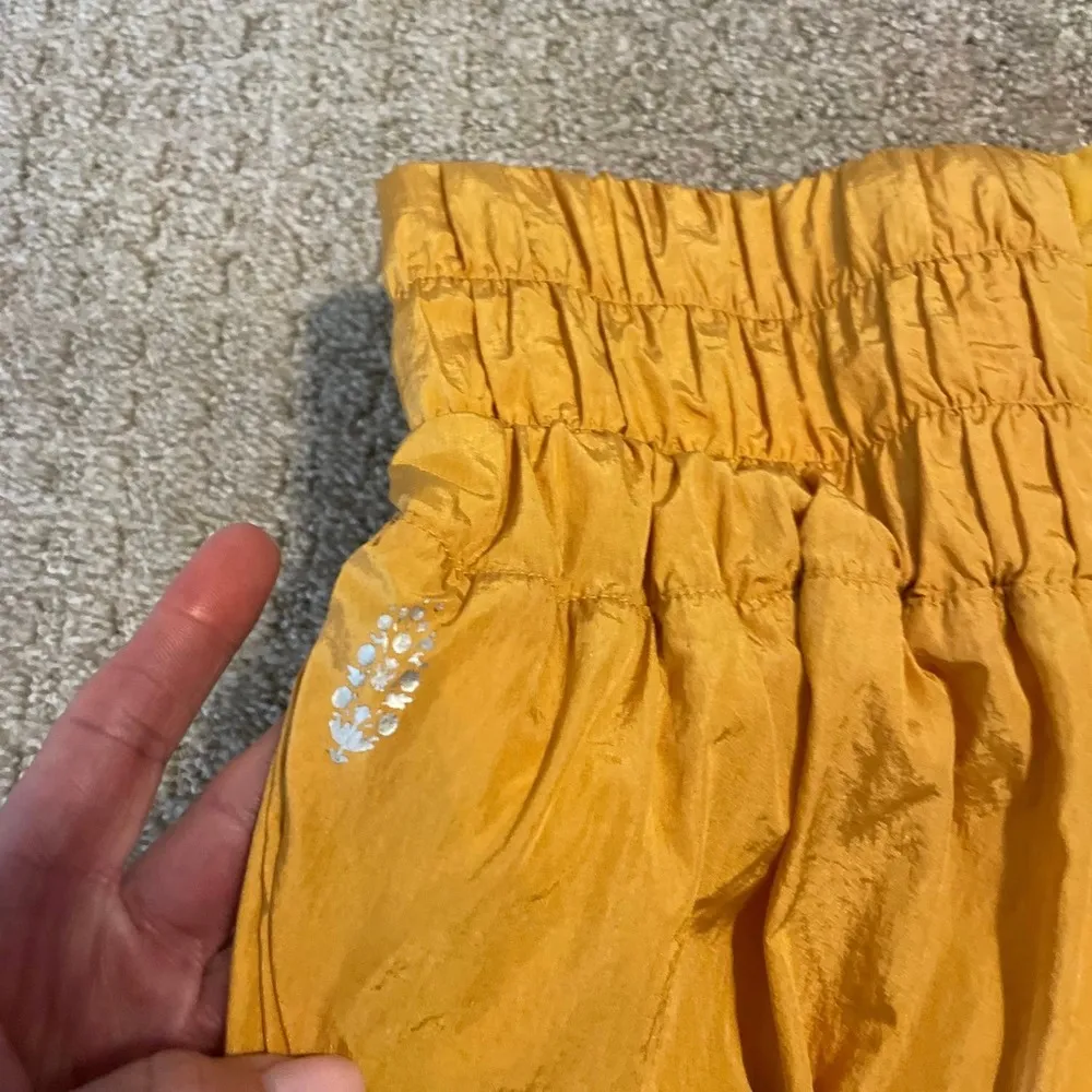 Free People Movement Yellow High Waist Athleisure Shorts M - Image 4