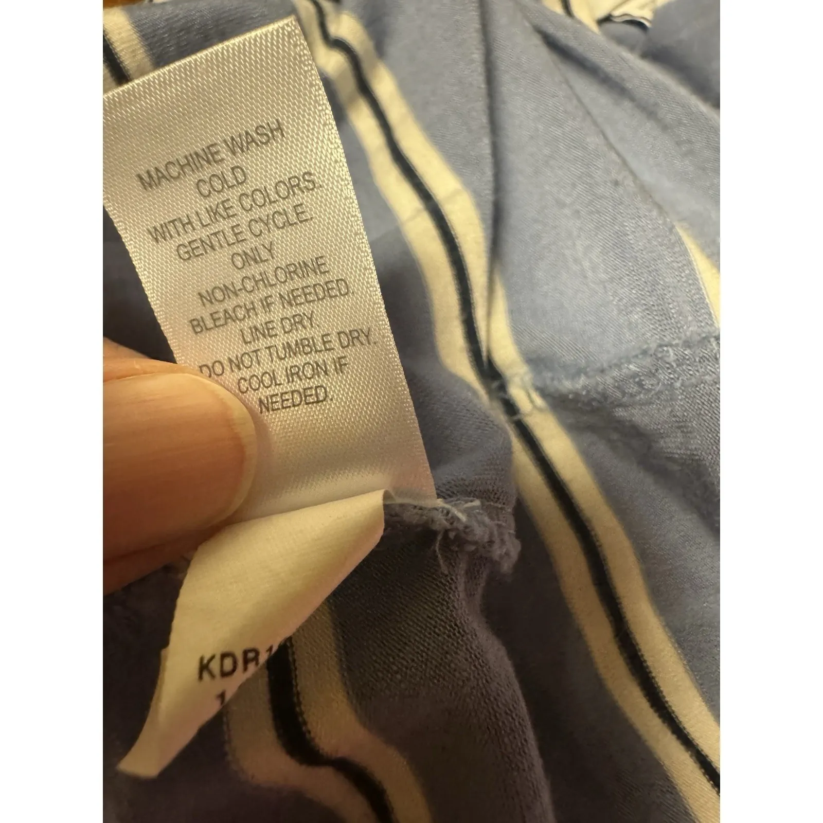 J. Jill Women's Size L Blue Black and White Striped Maxi Dress Short Sleeve Size L - Image 15