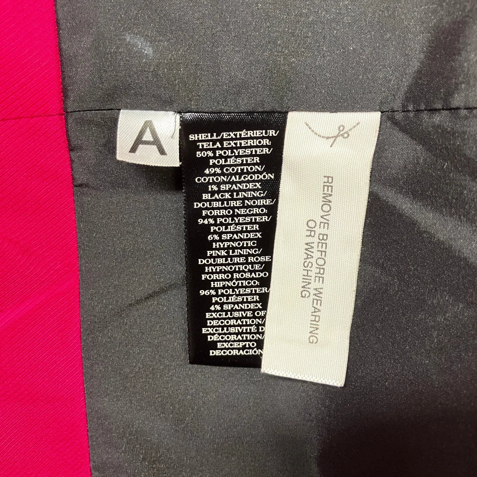 Ann Taylor Jacket Blazer Sz 4 Black Bow Closure Marled Short Office Careerwear - Image 12