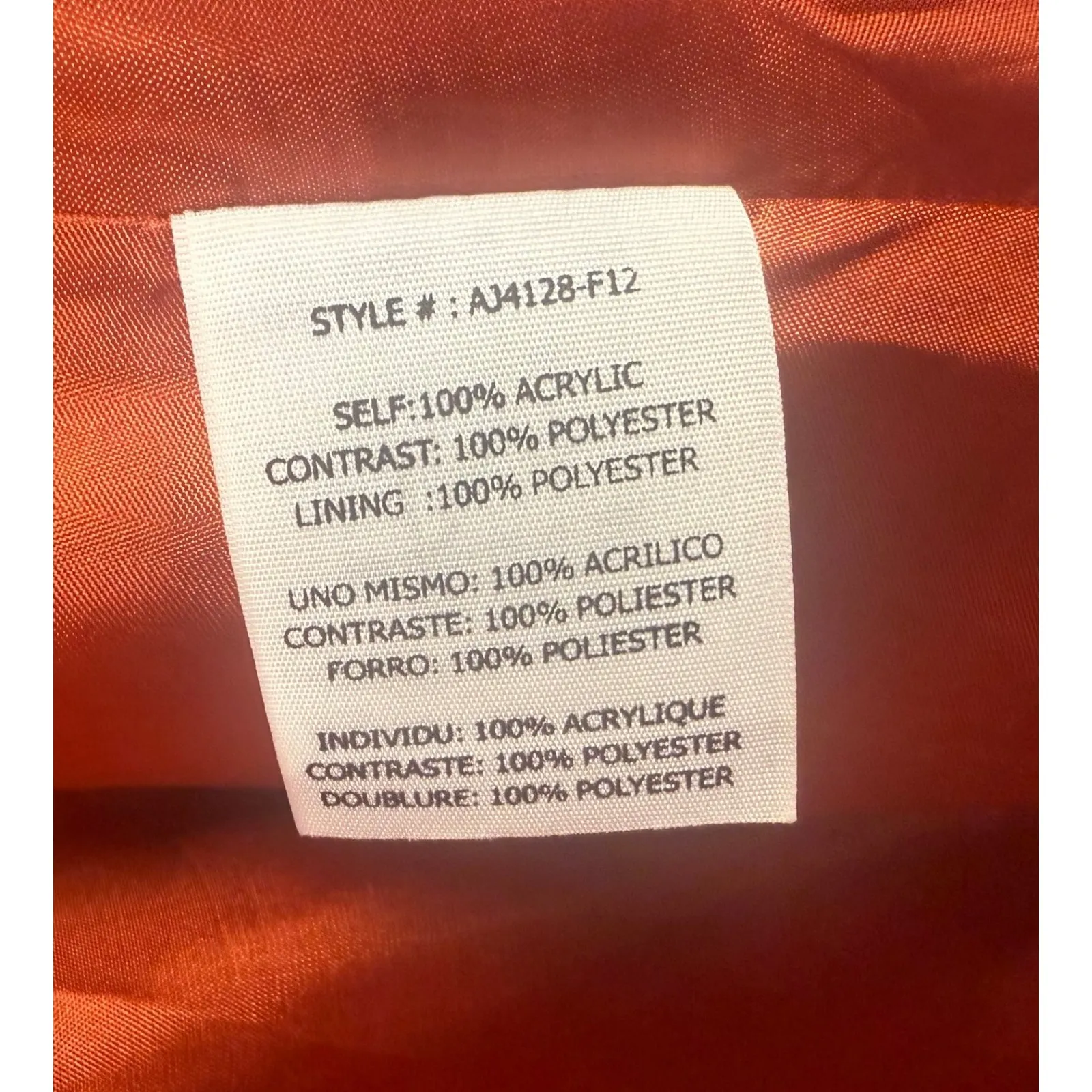 A'reve Red Dress Coat Jacket Ruffle Double Breasted Lace Puff Sleeve Sz M Medium - Image 6