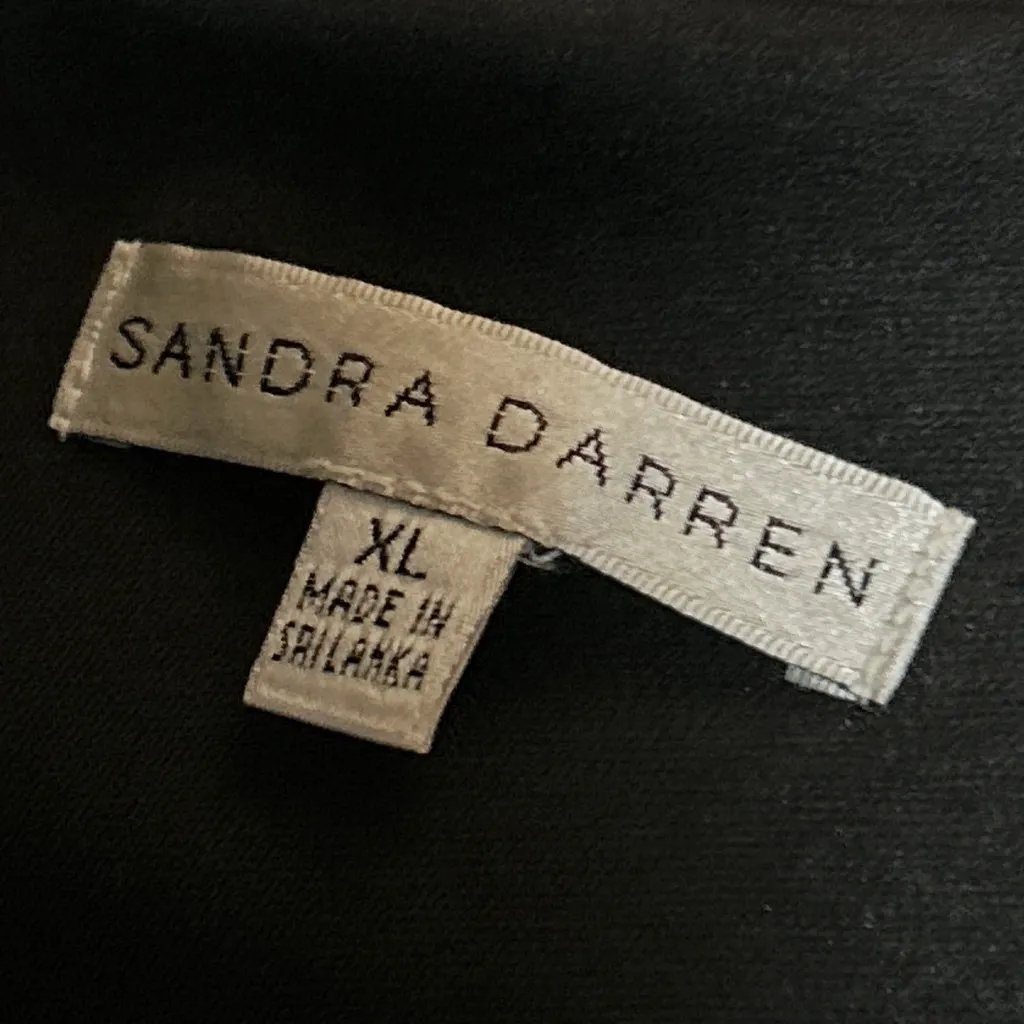 Women's Sandra Darren Jumpsuit Size XL Black and Gold - Image 4