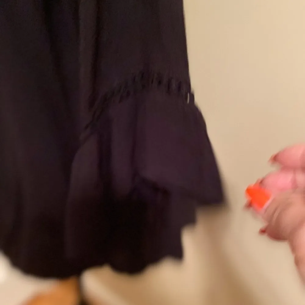 2 for $10 Women’s Studio 3/4 Sleeve Solid Gauze Top with Crochet Neck Black Size L - Image 7